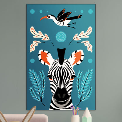 Zebra - Kinderkamer - Muurstatuur