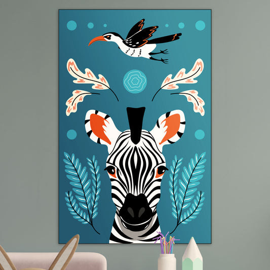 Zebra - Kinderkamer - Muurstatuur