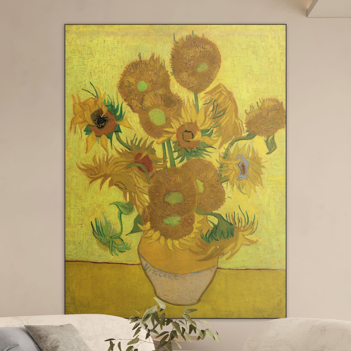 Zonnebloemen - Meesterwerken - Muurstatuur
