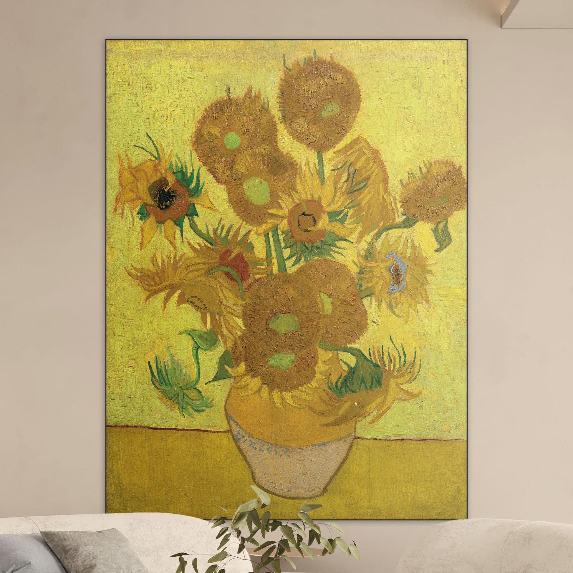 Zonnebloemen - Meesterwerken - Muurstatuur