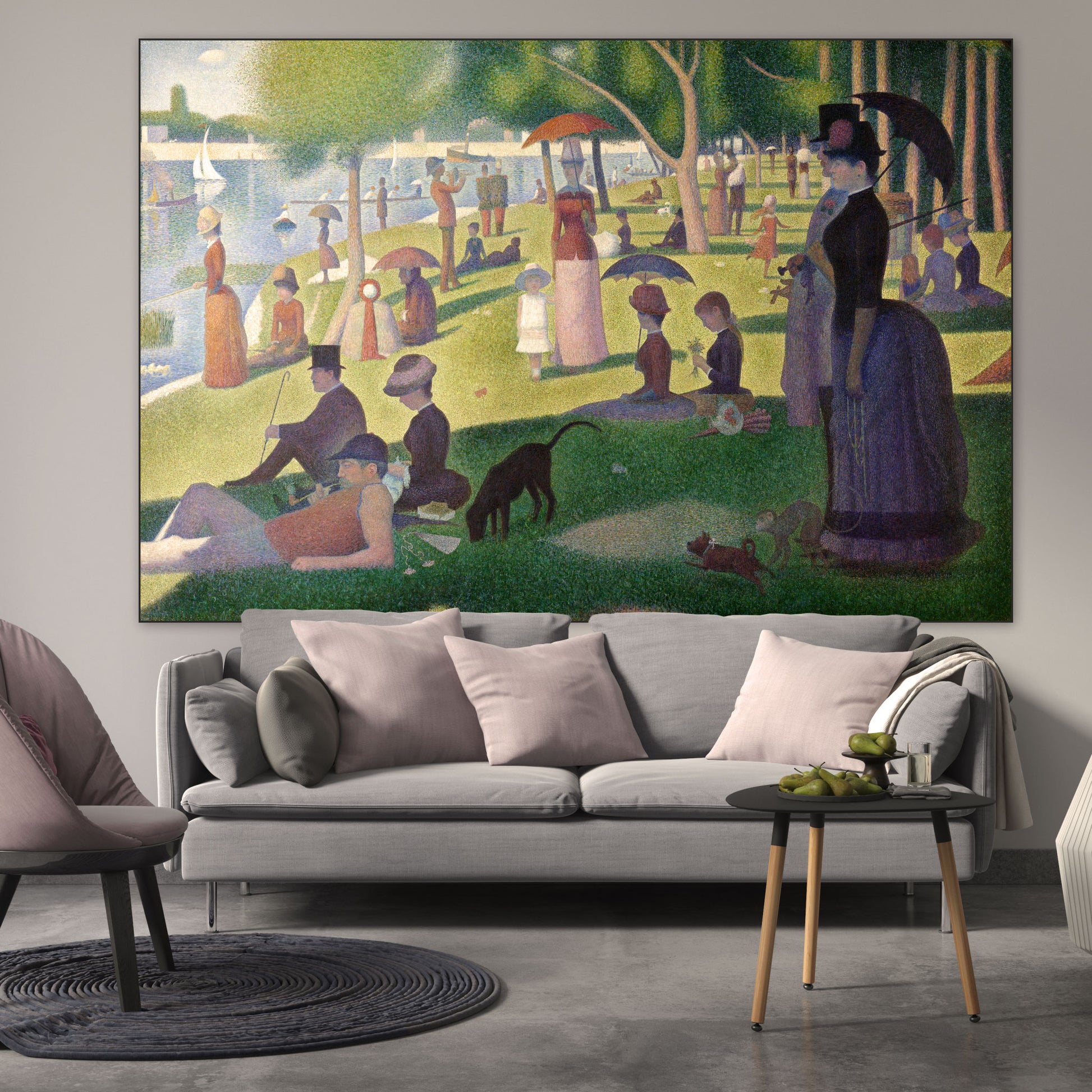 Een Zondag op La Grande Jatte - Meesterwerken - Muurstatuur