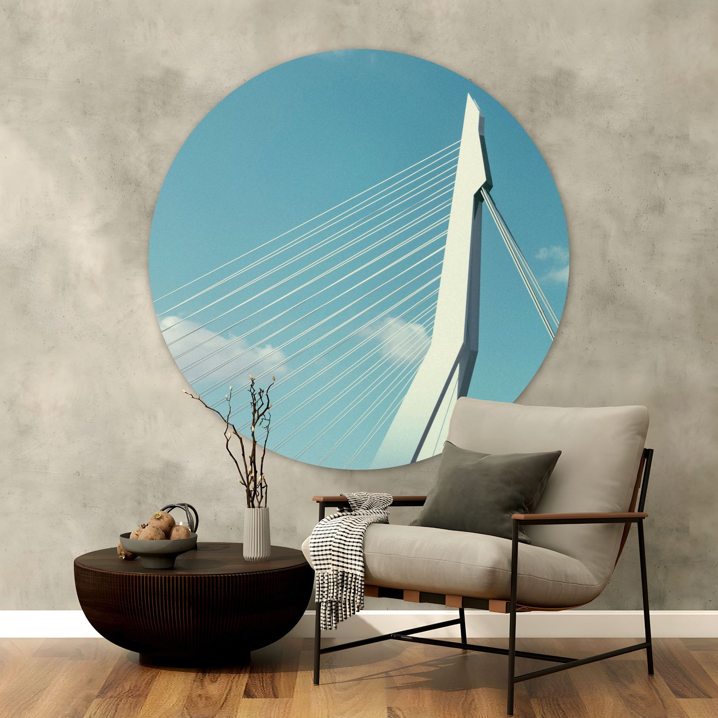 Erasmusbrug Rotterdam - Fotografie - Muurstatuur