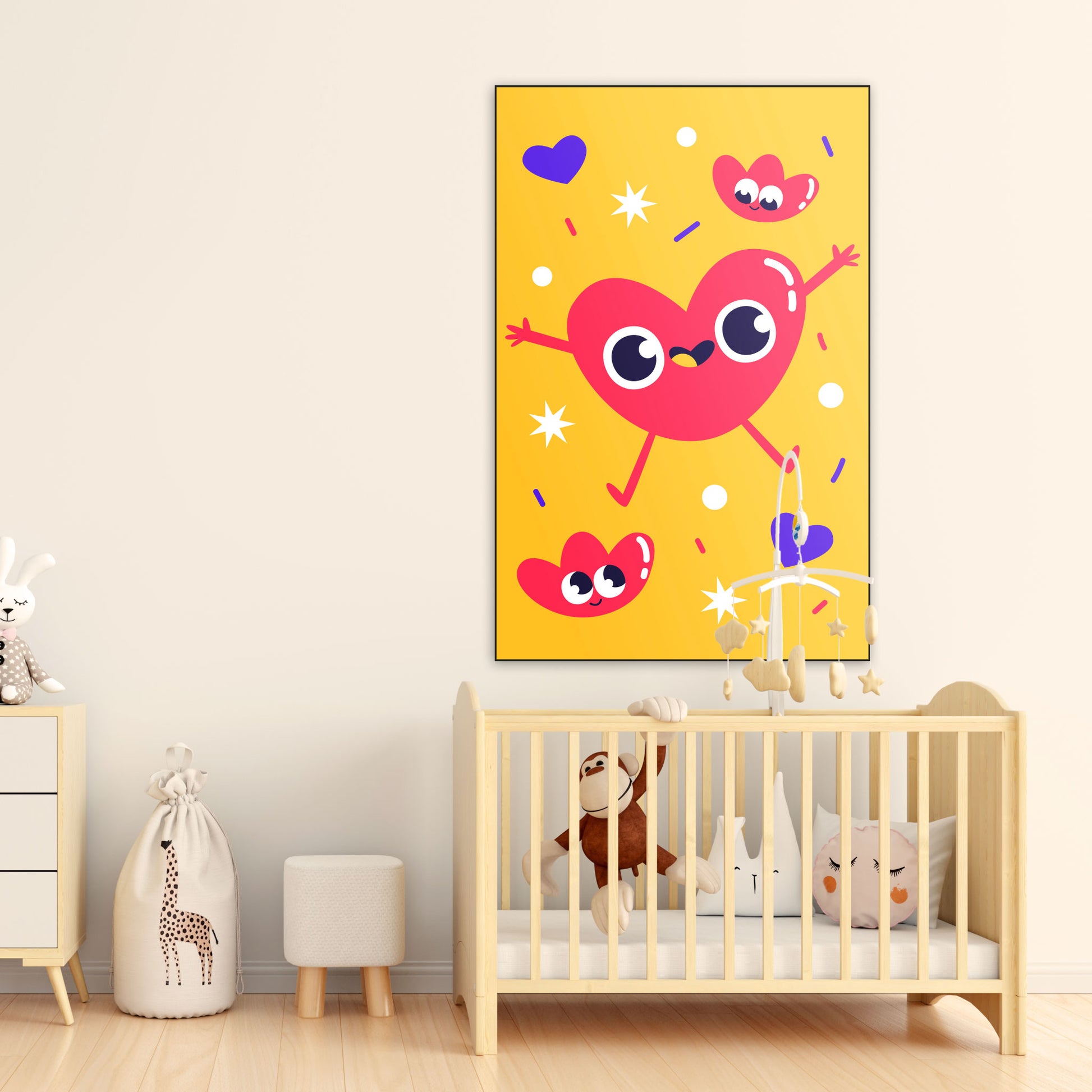 Happy Heart - Kinderkamer - Muurstatuur