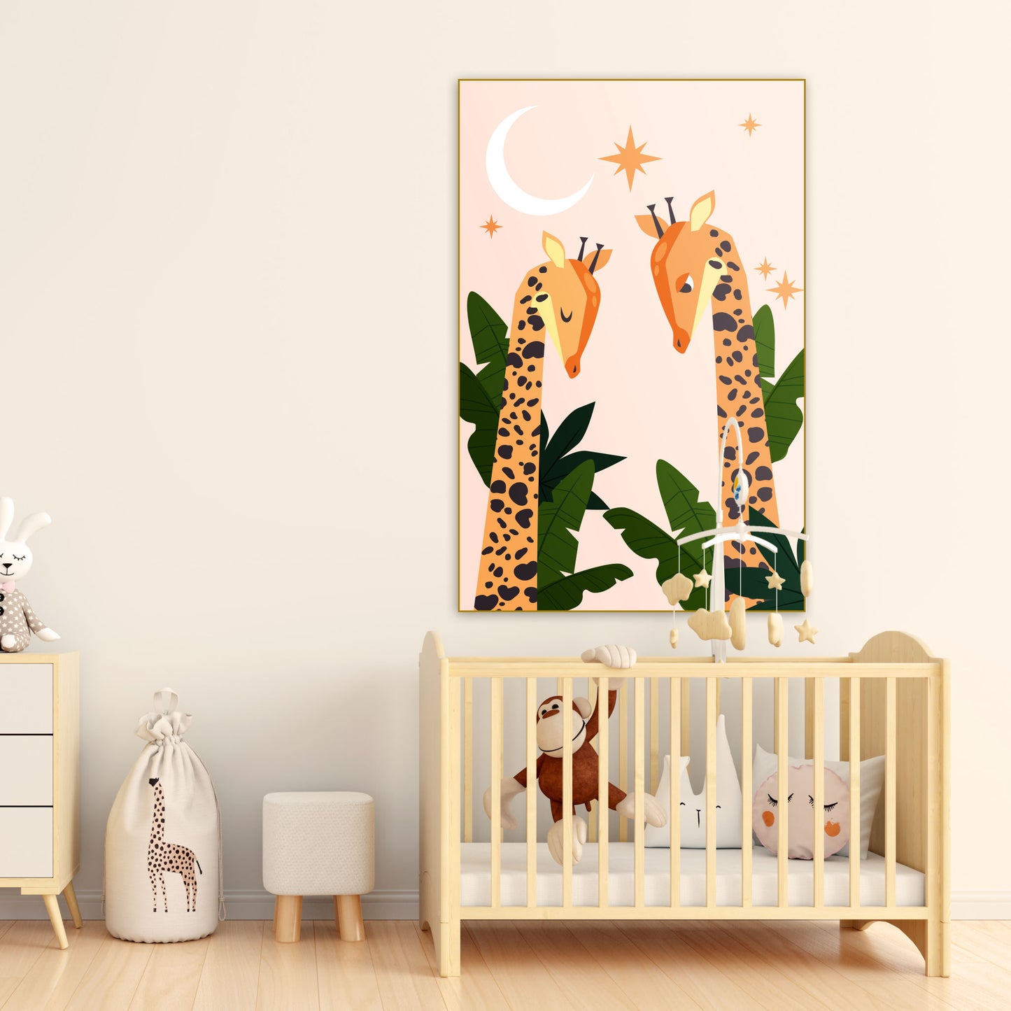 Jungle Giraffen - Kinderkamer - Muurstatuur