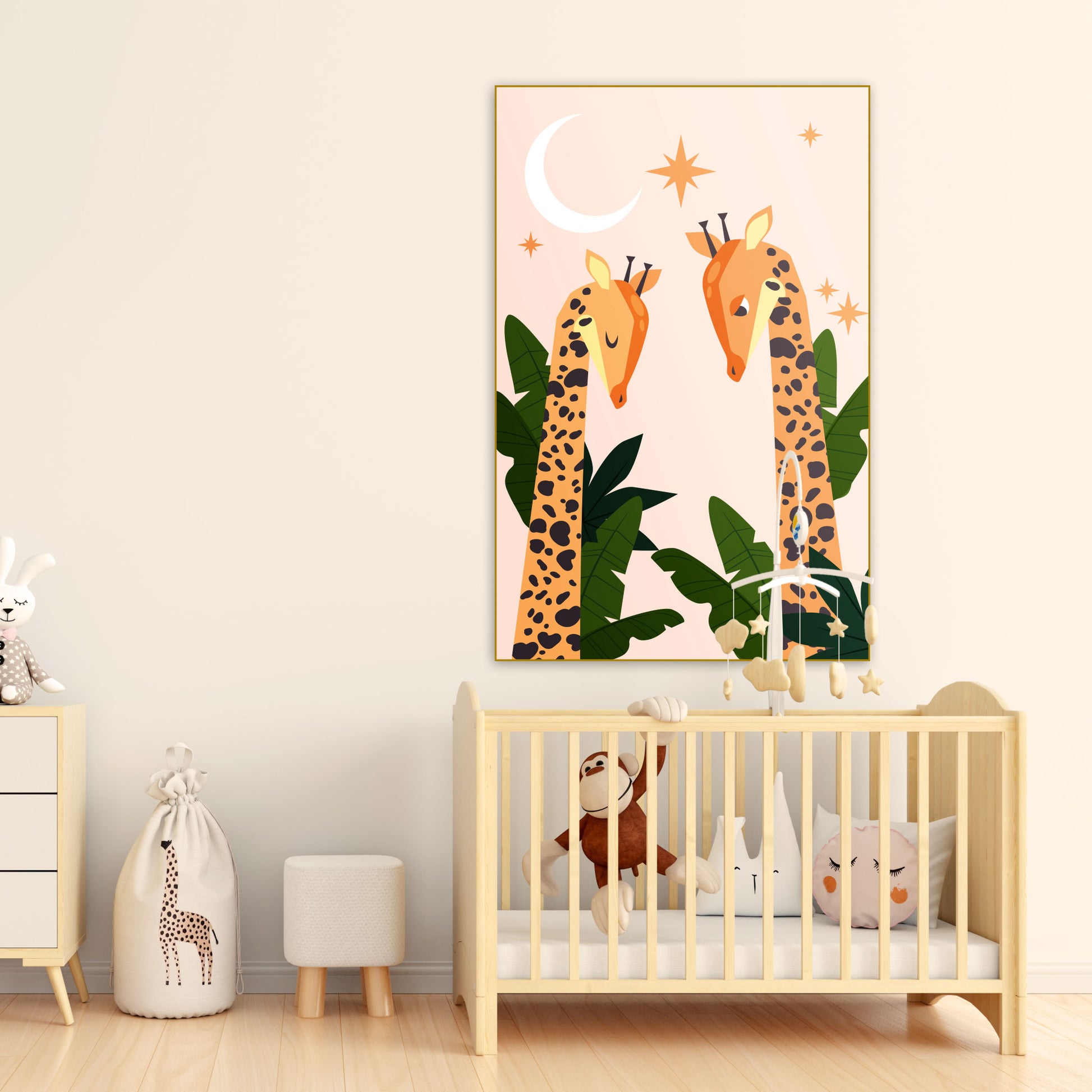 Jungle Giraffen - Kinderkamer - Muurstatuur