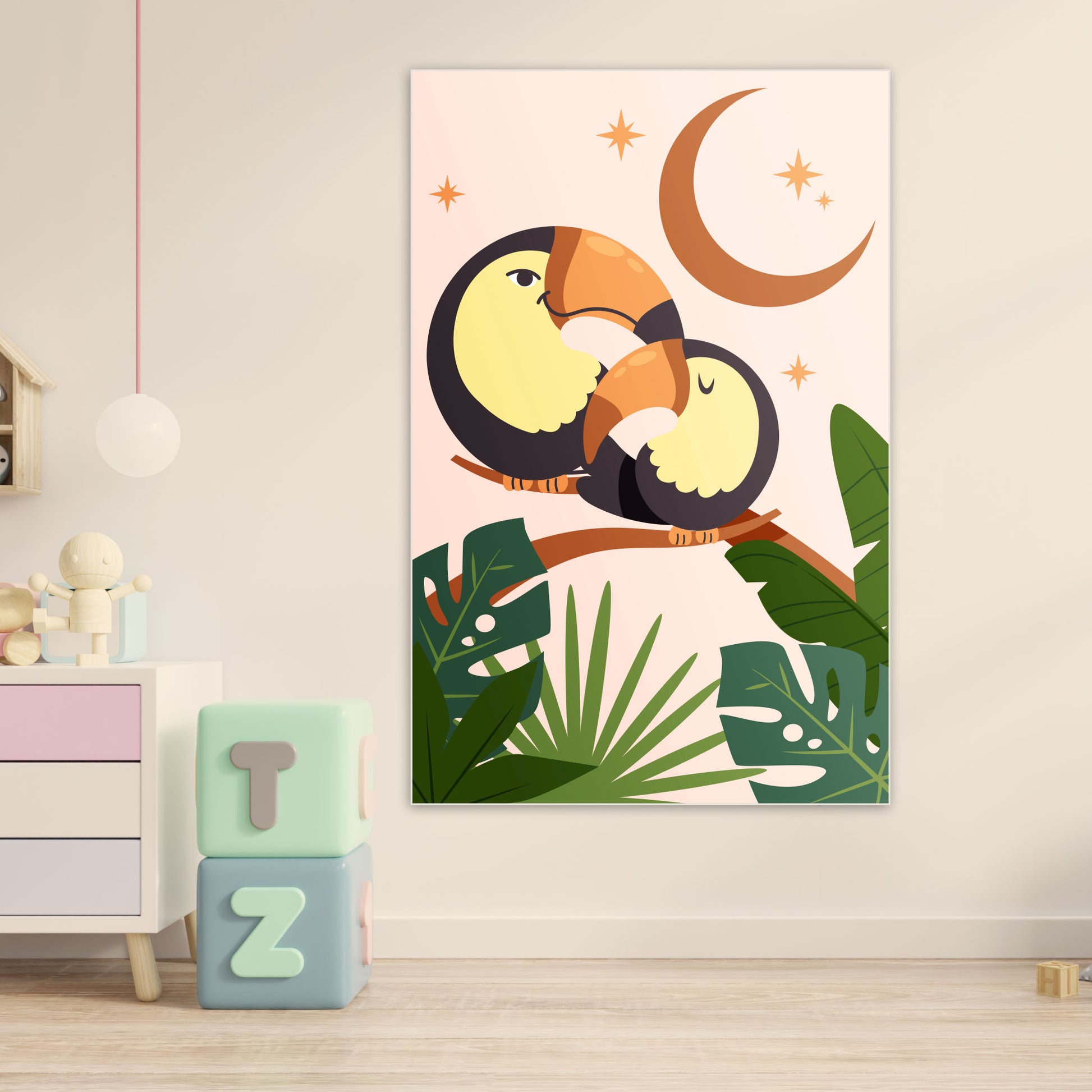 Jungle Toekans - Kinderkamer - Muurstatuur