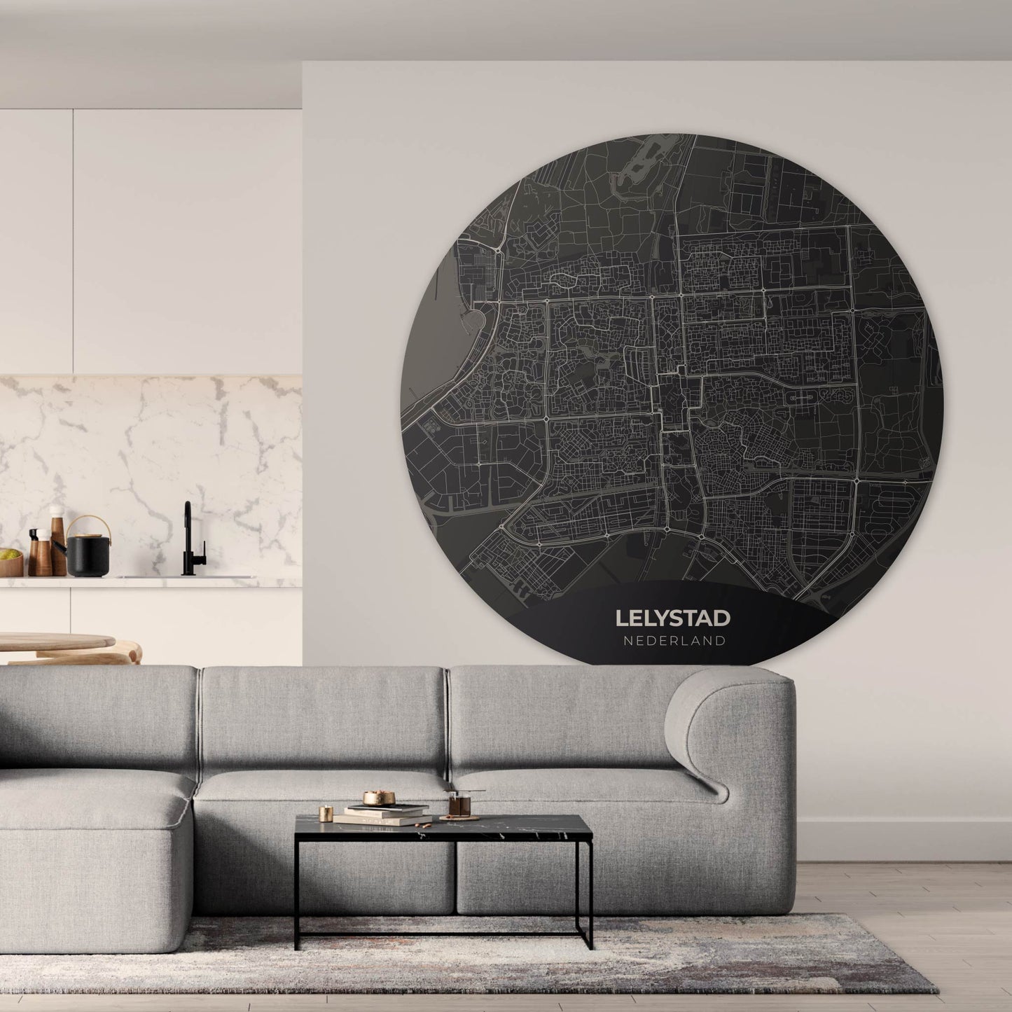 Lelystad - Kaarten - Muurstatuur