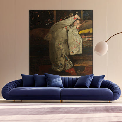 Meisje in Witte Kimono - Meesterwerken - Muurstatuur
