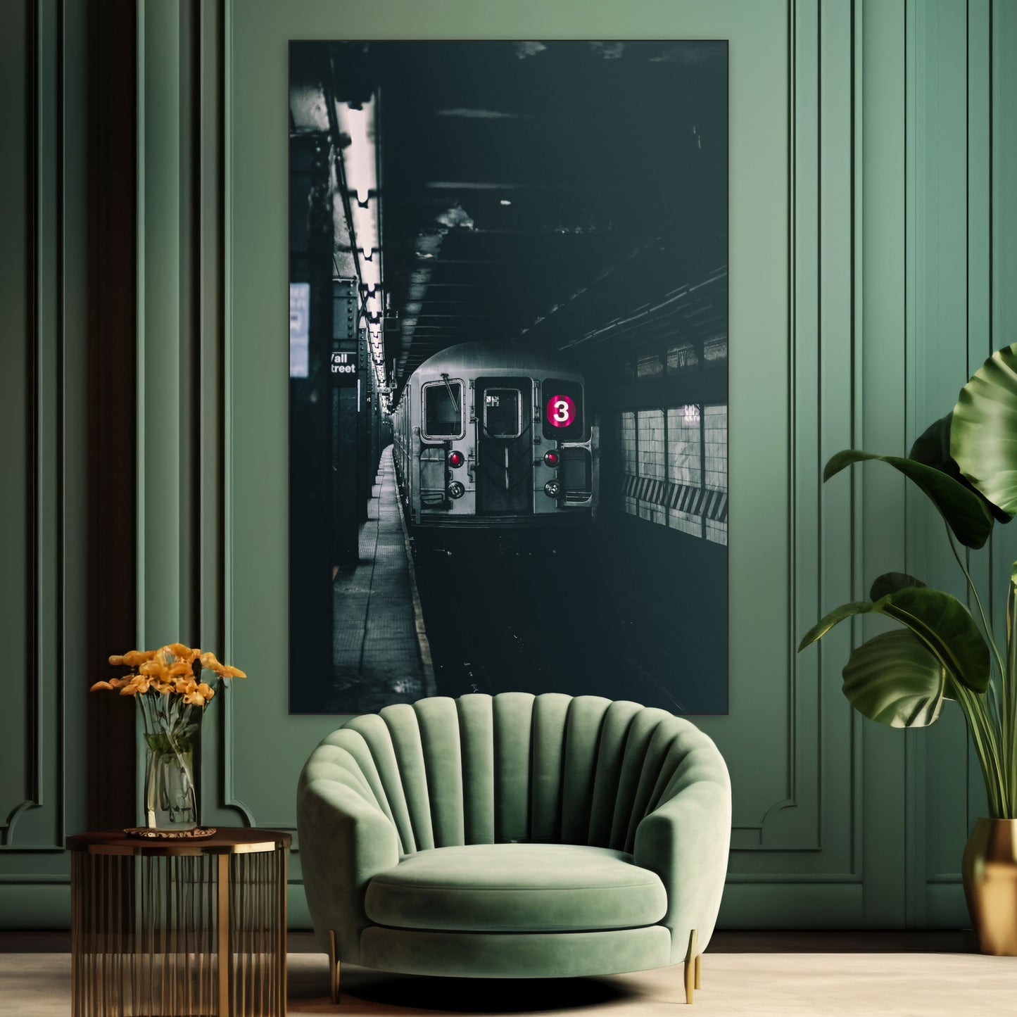 NYC Metro - Fotografie - Muurstatuur