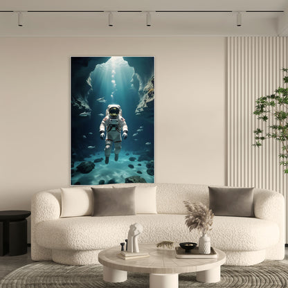 Onderwater Astronaut - Limited Editions - Muurstatuur