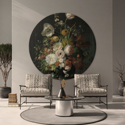 Stilleven met Bloemen in een Glazen Vaas I - Stillevens - Muurstatuur