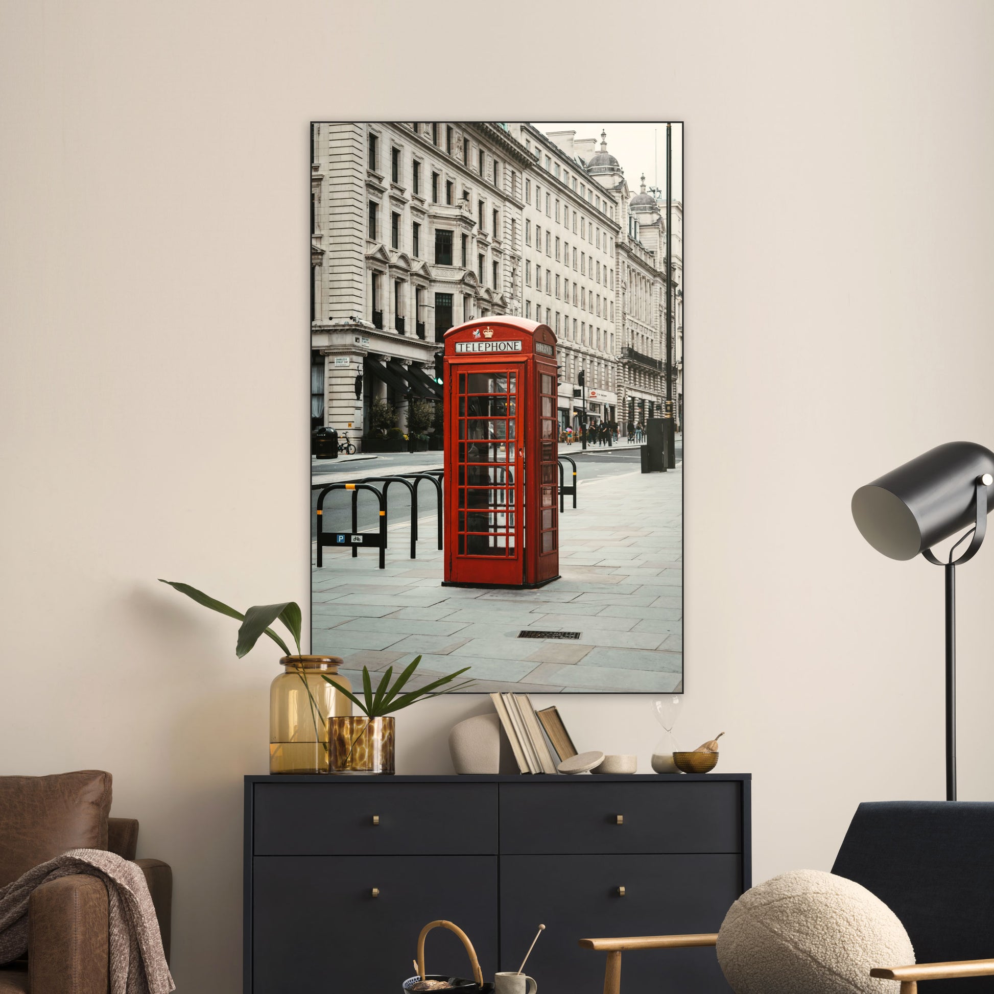 Telefooncel in Londen - Fotografie - Muurstatuur