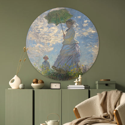 Vrouw met Parasol - Meesterwerken - Muurstatuur