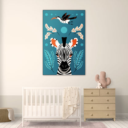 Zebra - Kinderkamer - Muurstatuur
