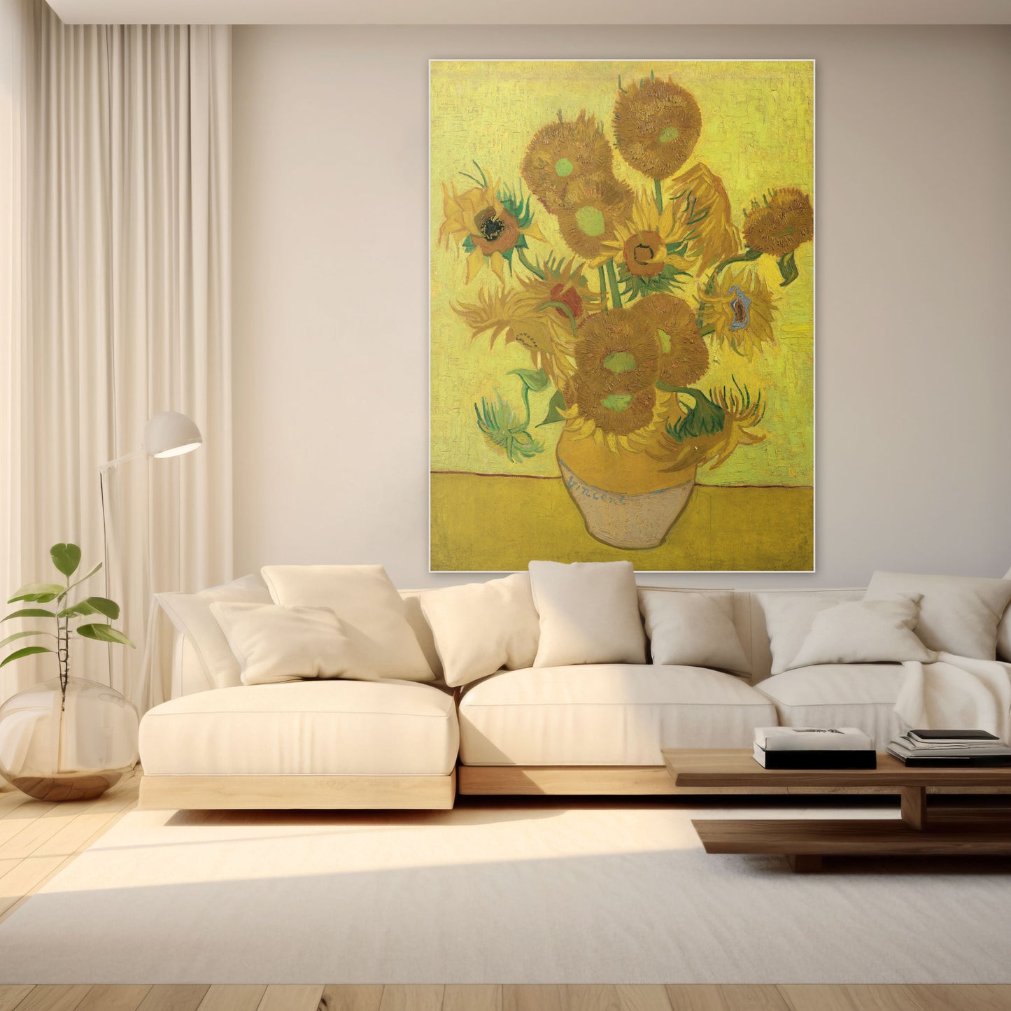Zonnebloemen - Meesterwerken - Muurstatuur