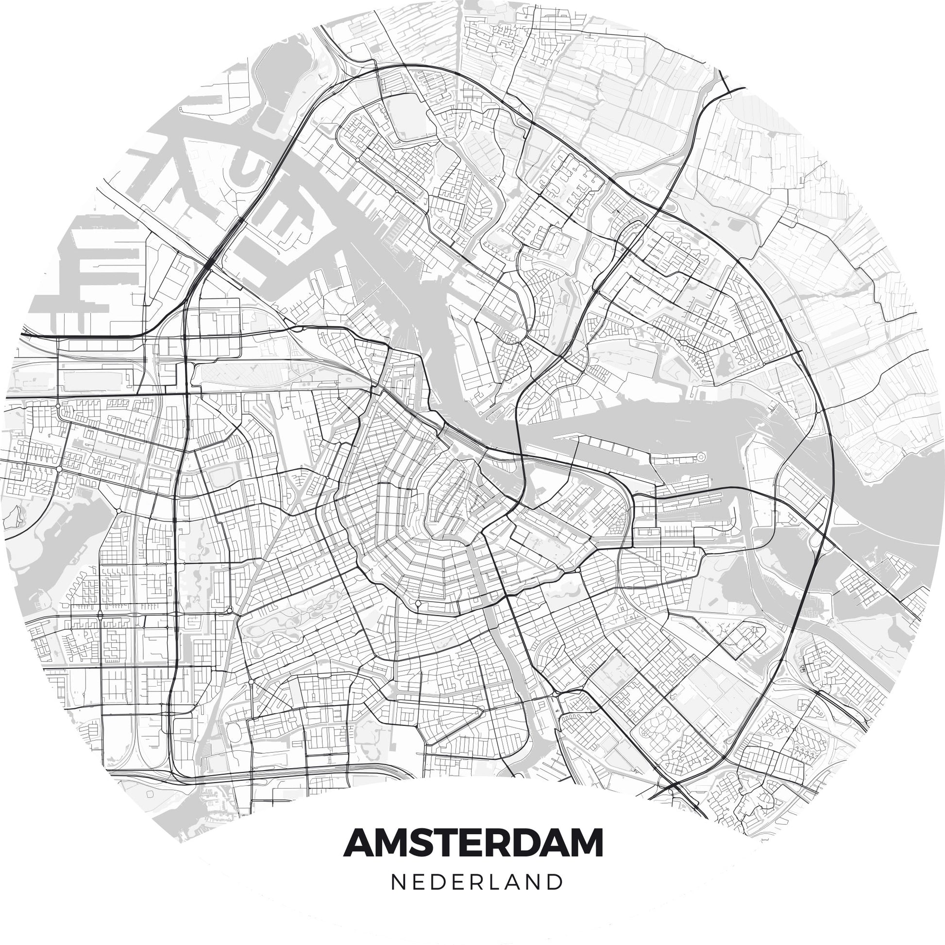 Amsterdam - Kaarten - Muurstatuur