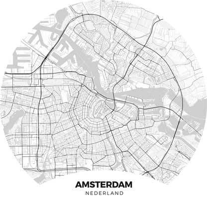 Amsterdam - Kaarten - Muurstatuur