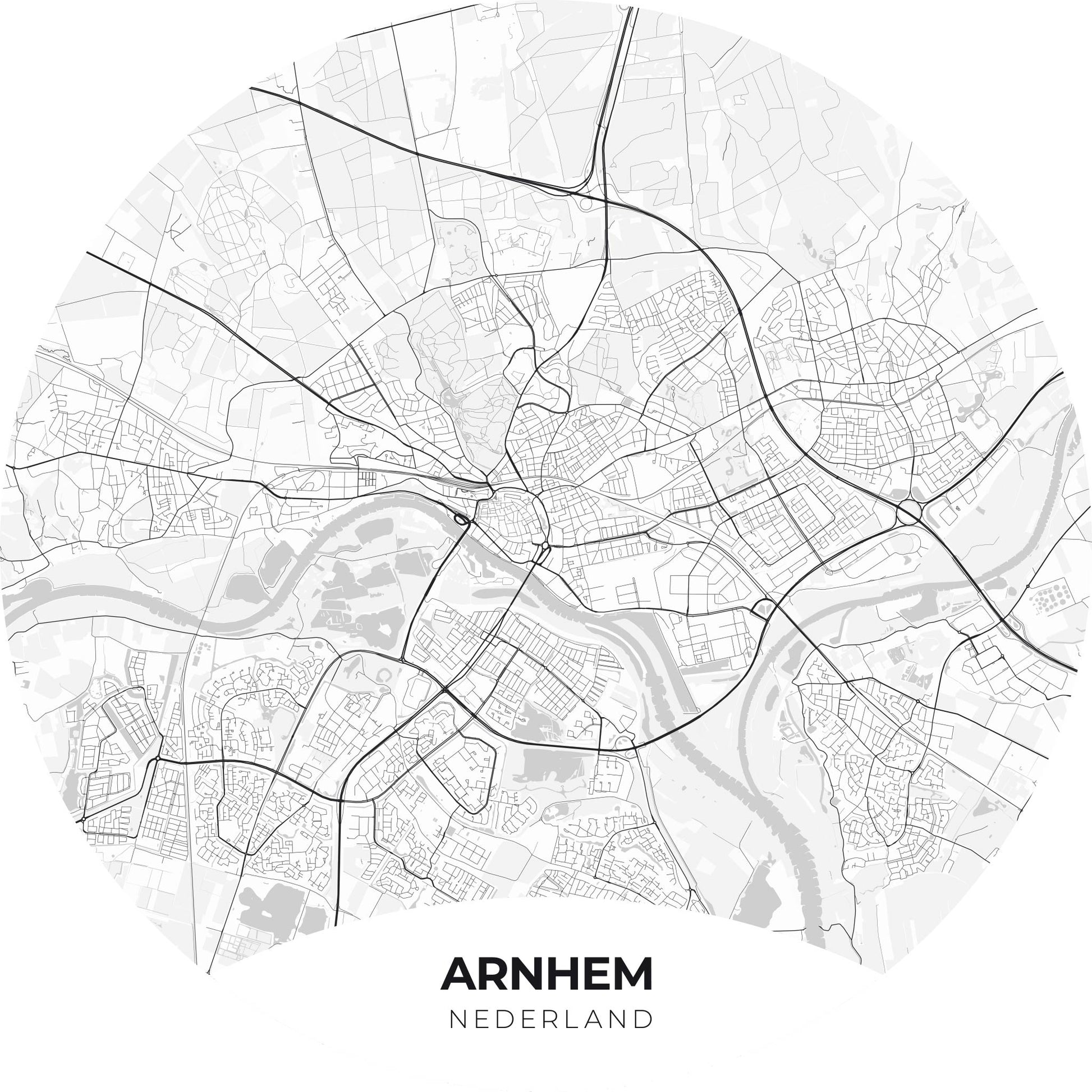 Arnhem - Kaarten - Muurstatuur