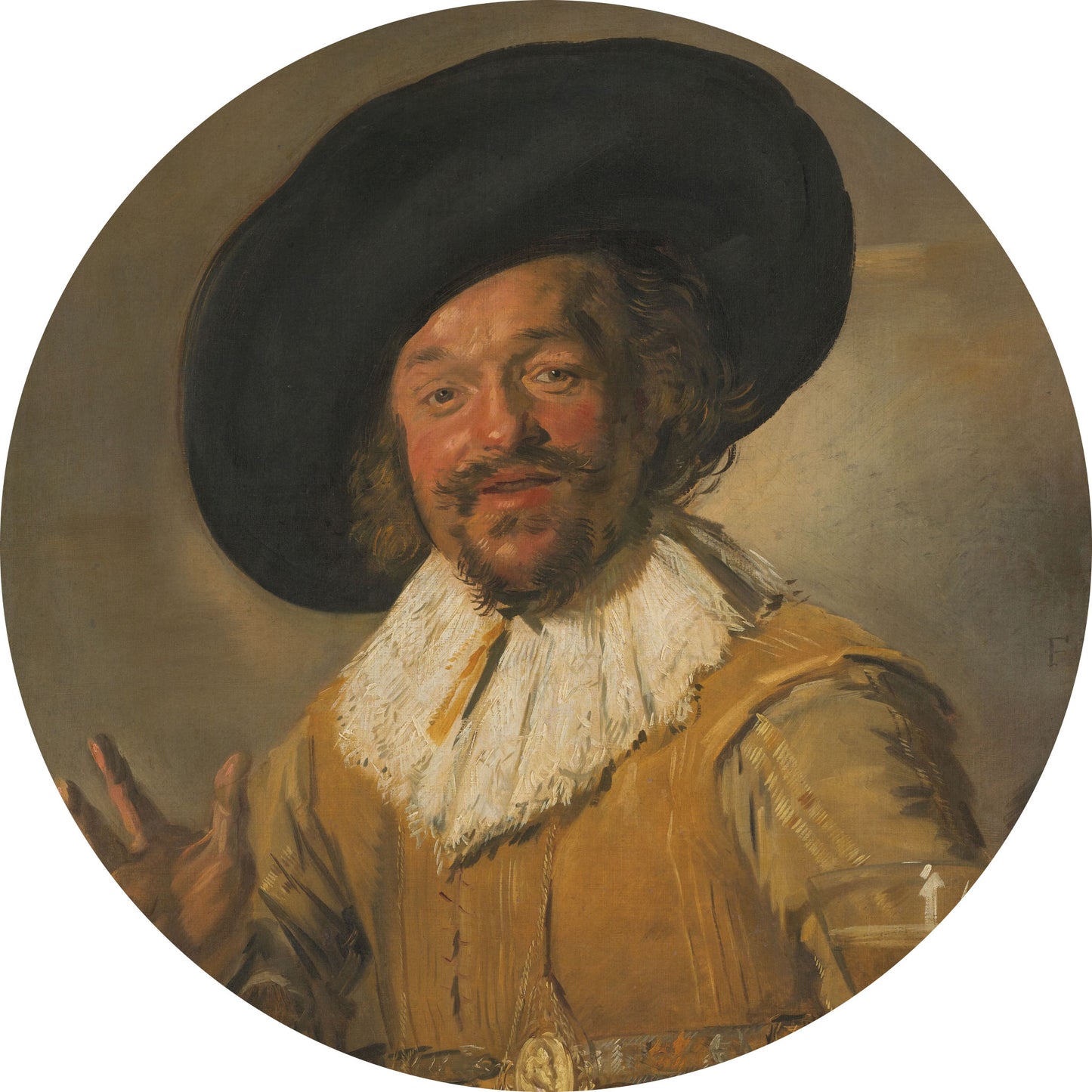 De Vrolijke Drinker - Meesterwerken - Muurstatuur