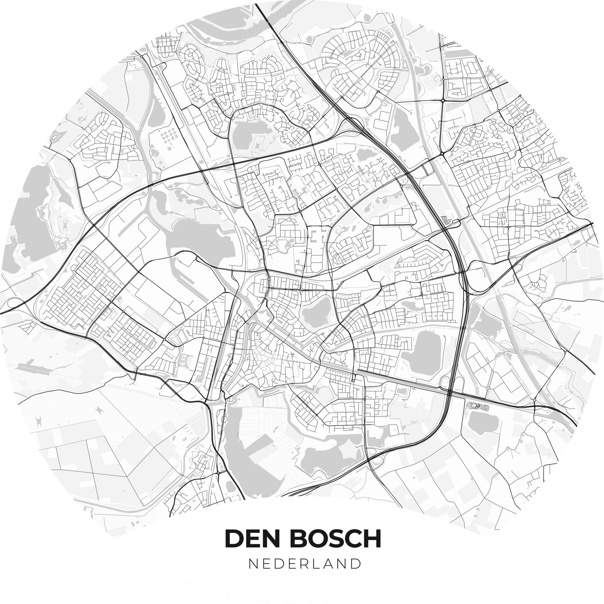 Den Bosch - Kaarten - Muurstatuur