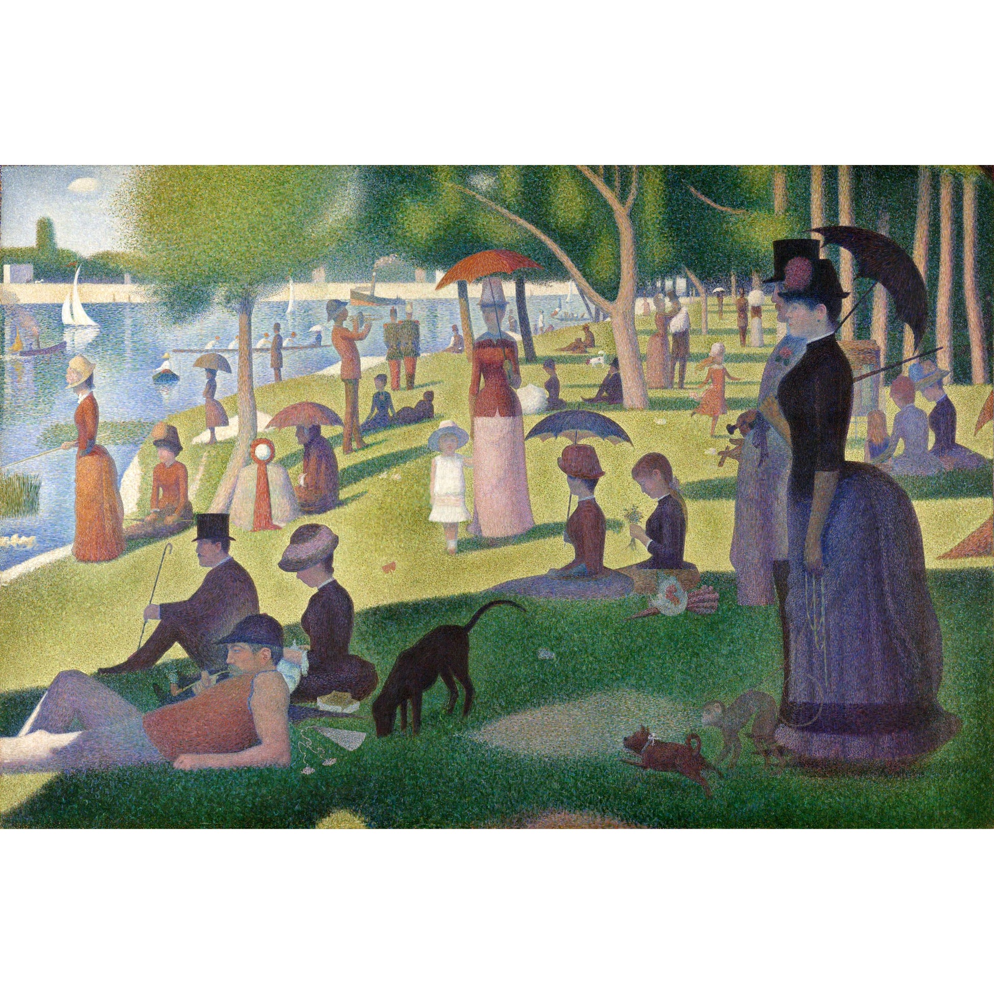 Een Zondag op La Grande Jatte - Meesterwerken - Muurstatuur