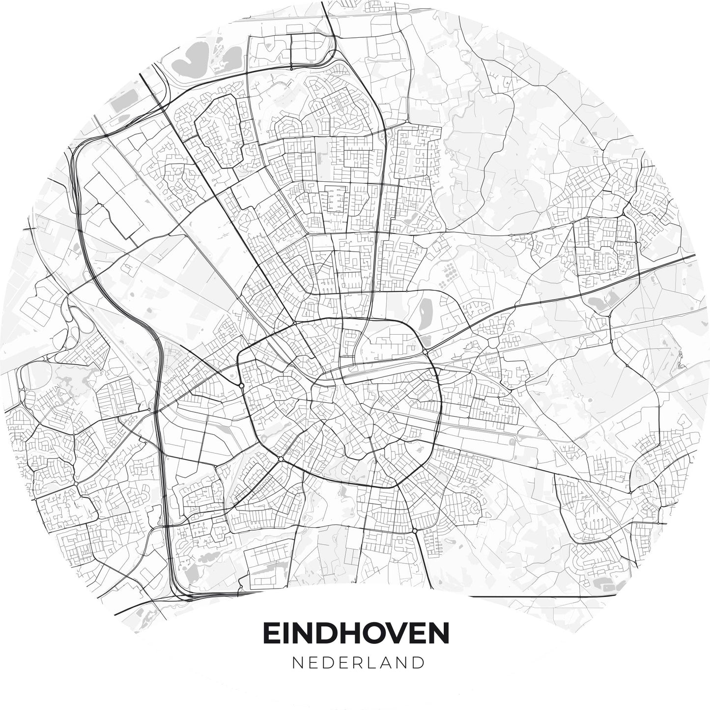 Eindhoven - Kaarten - Muurstatuur