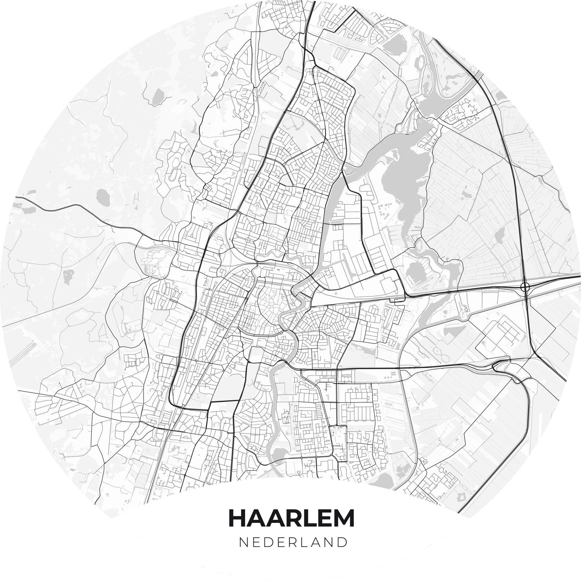 Haarlem - Kaarten - Muurstatuur