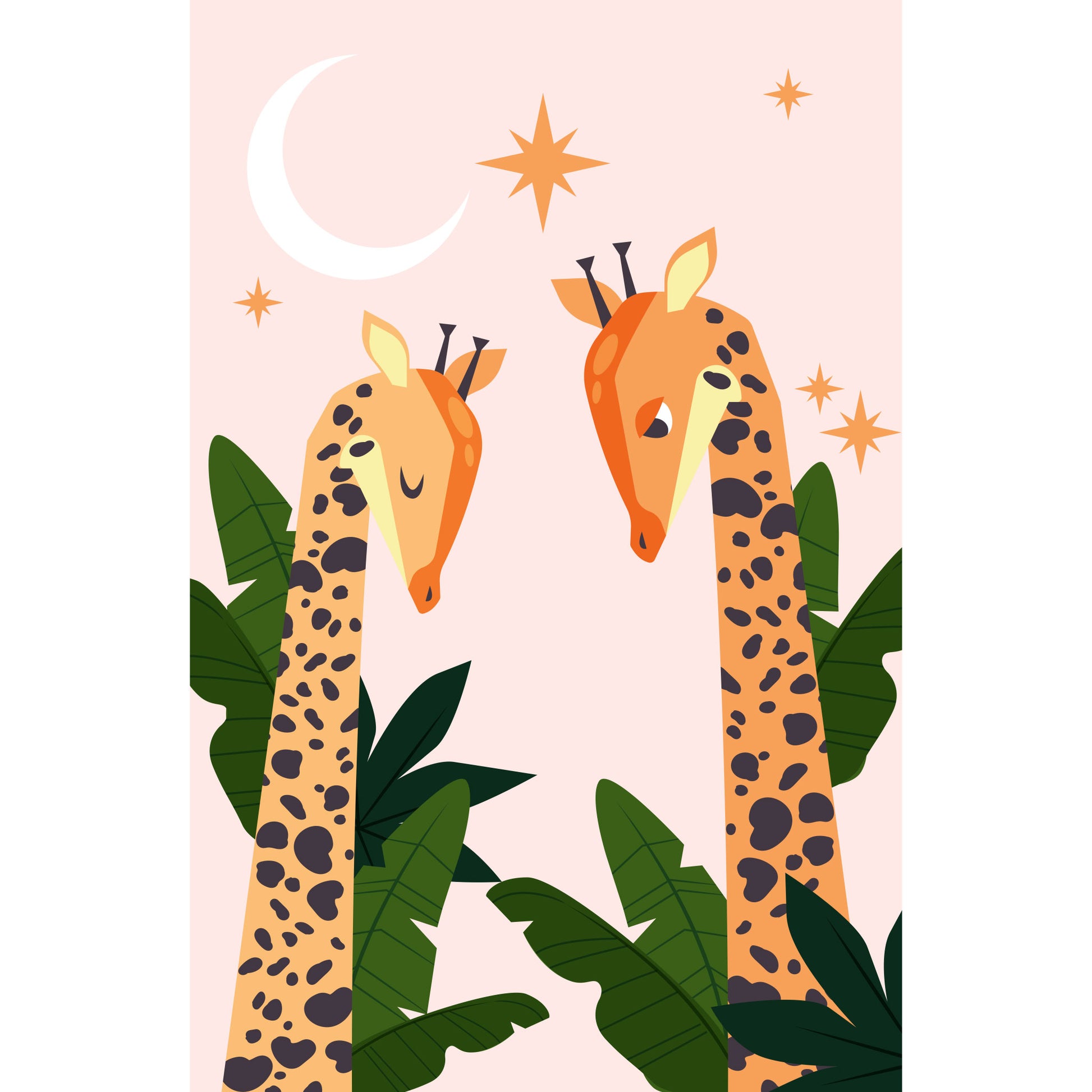 Jungle Giraffen - Kinderkamer - Muurstatuur