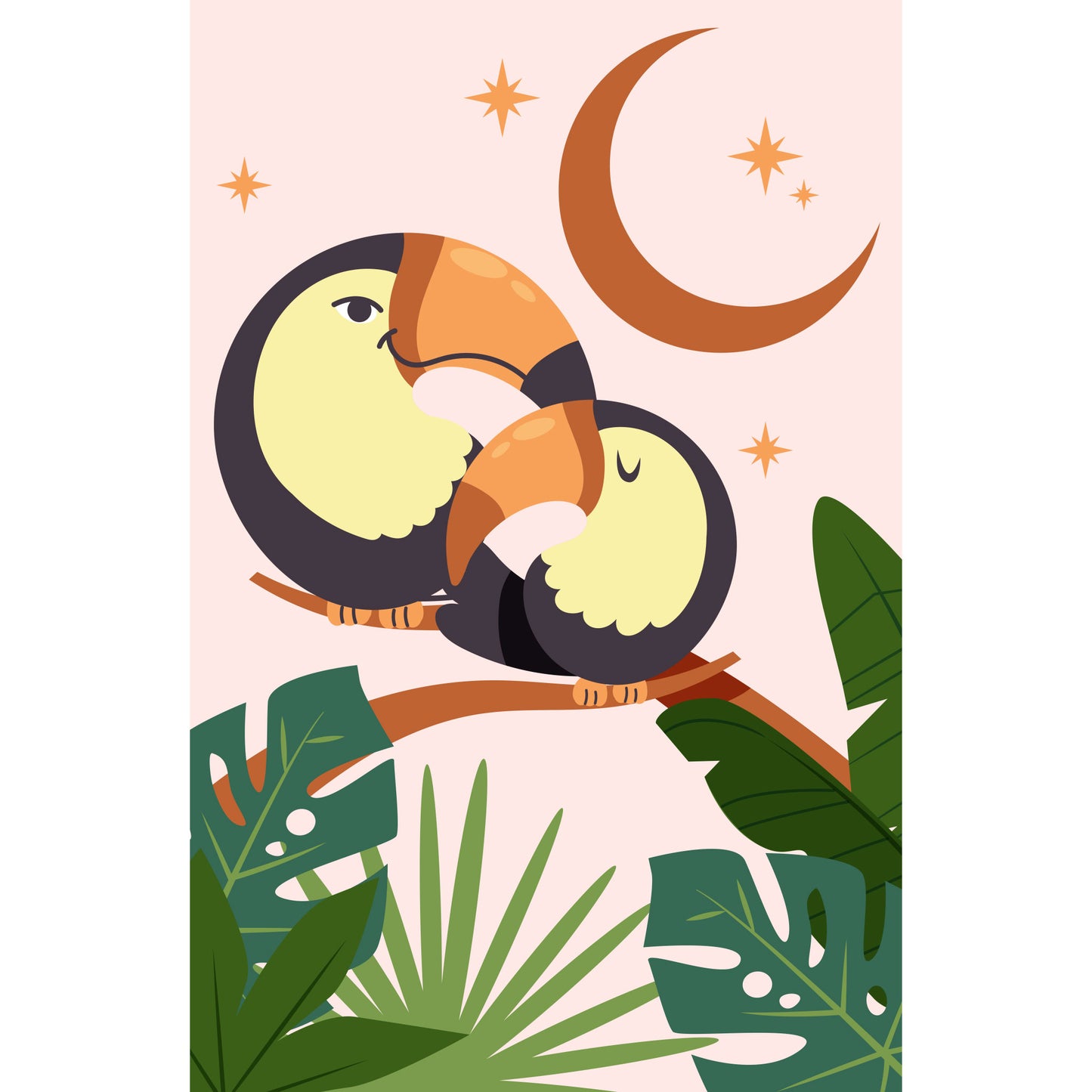 Jungle Toekans - Kinderkamer - Muurstatuur