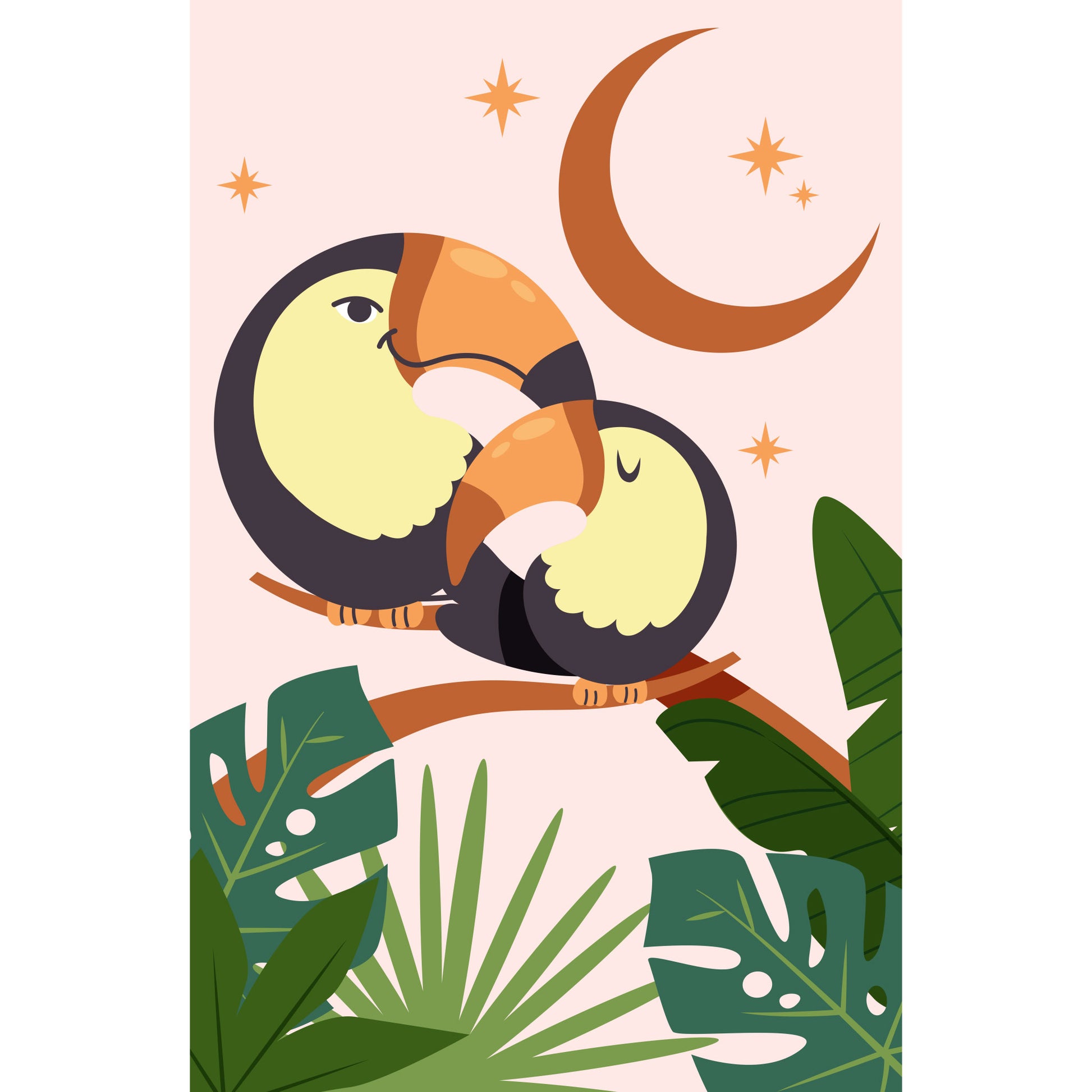 Jungle Toekans - Kinderkamer - Muurstatuur