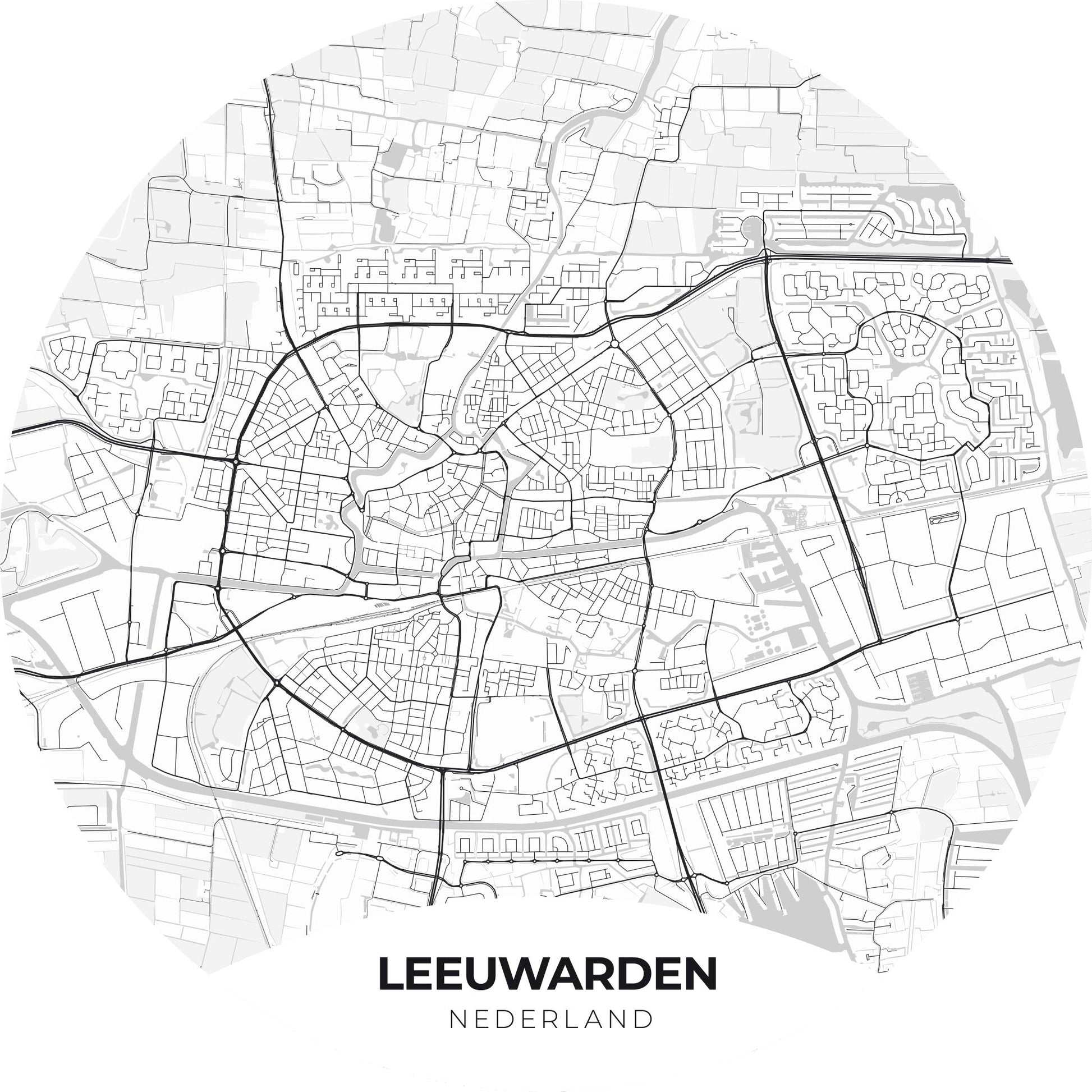 Leeuwarden - Kaarten - Muurstatuur