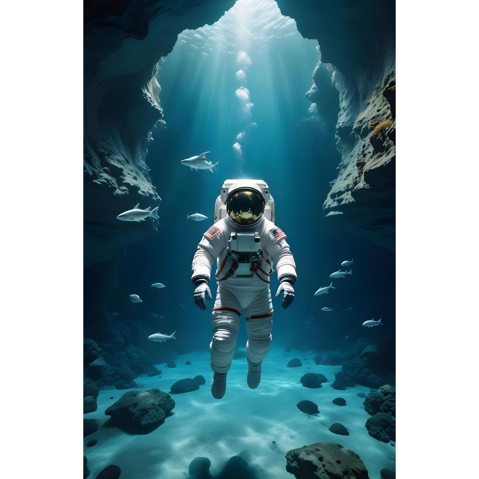 Onderwater Astronaut - Limited Editions - Muurstatuur