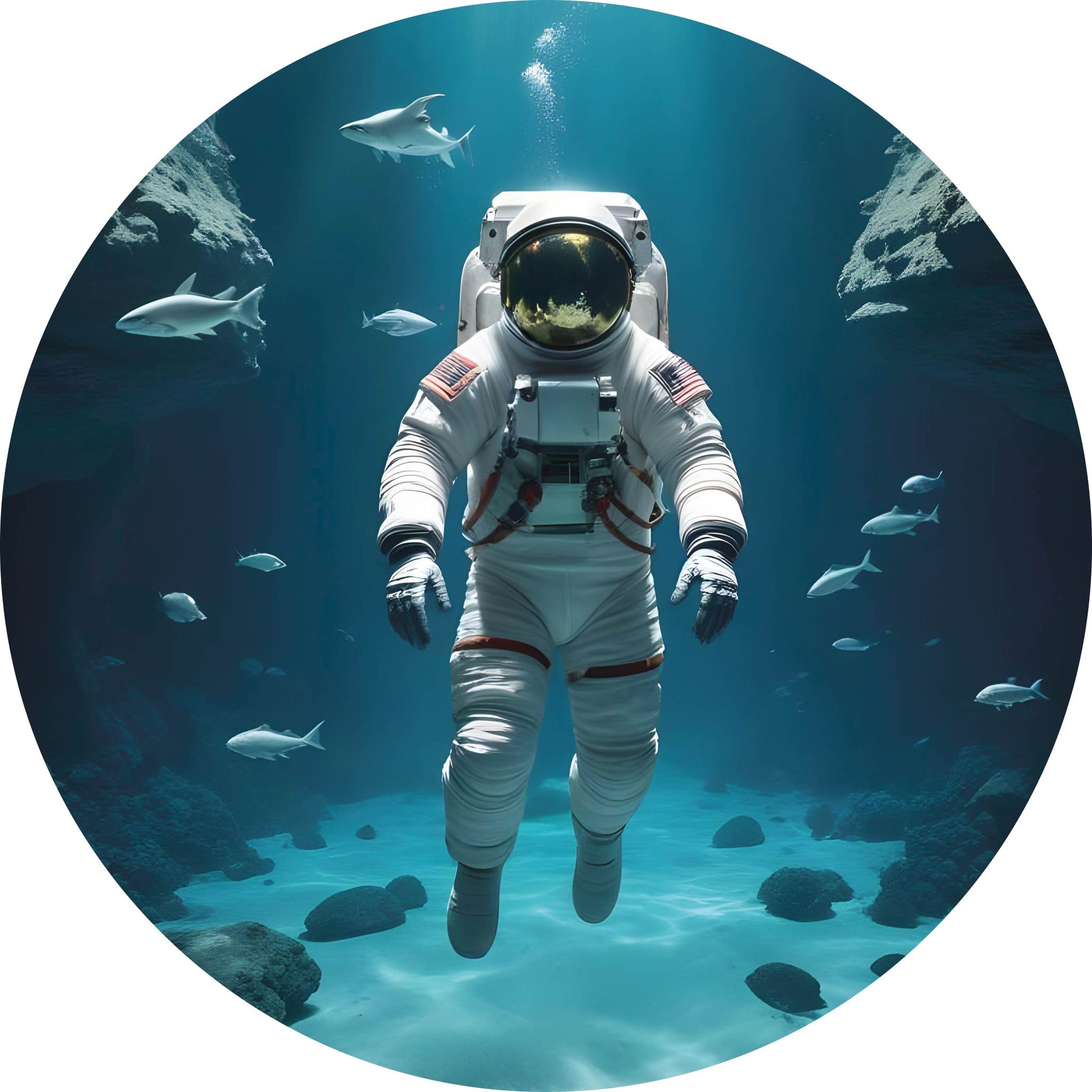 Onderwater Astronaut - Limited Editions - Muurstatuur