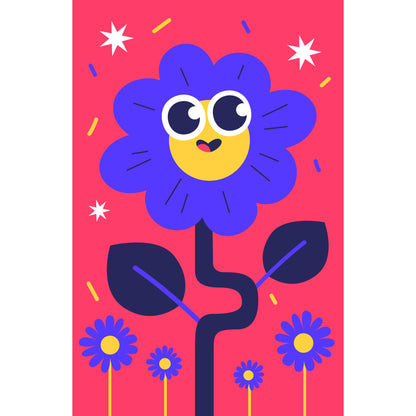 Smiley Flower - Kinderkamer - Muurstatuur