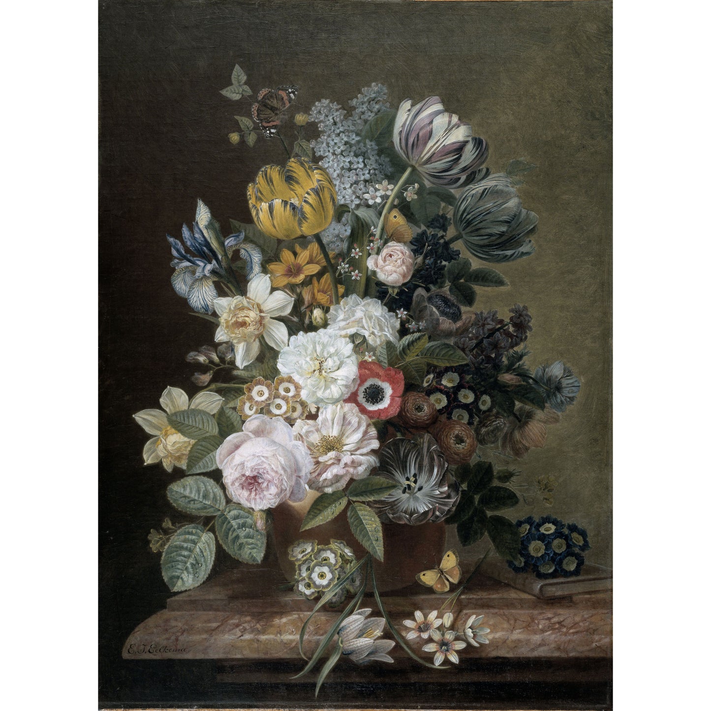 Stilleven met Bloemen I - Stillevens - Muurstatuur