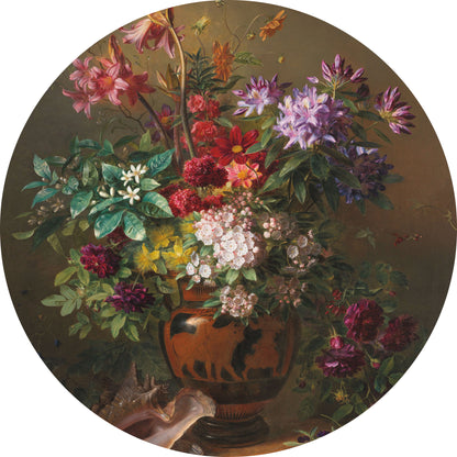 Stilleven met Bloemen in een Griekse Vaas - Stillevens - Muurstatuur