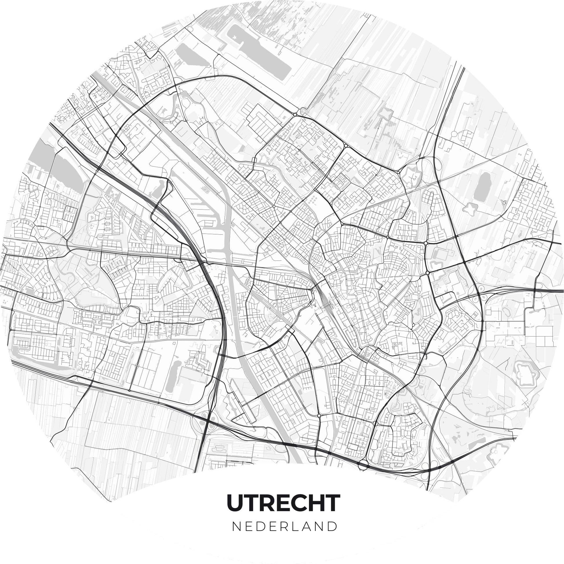 Utrecht - Kaarten - Muurstatuur