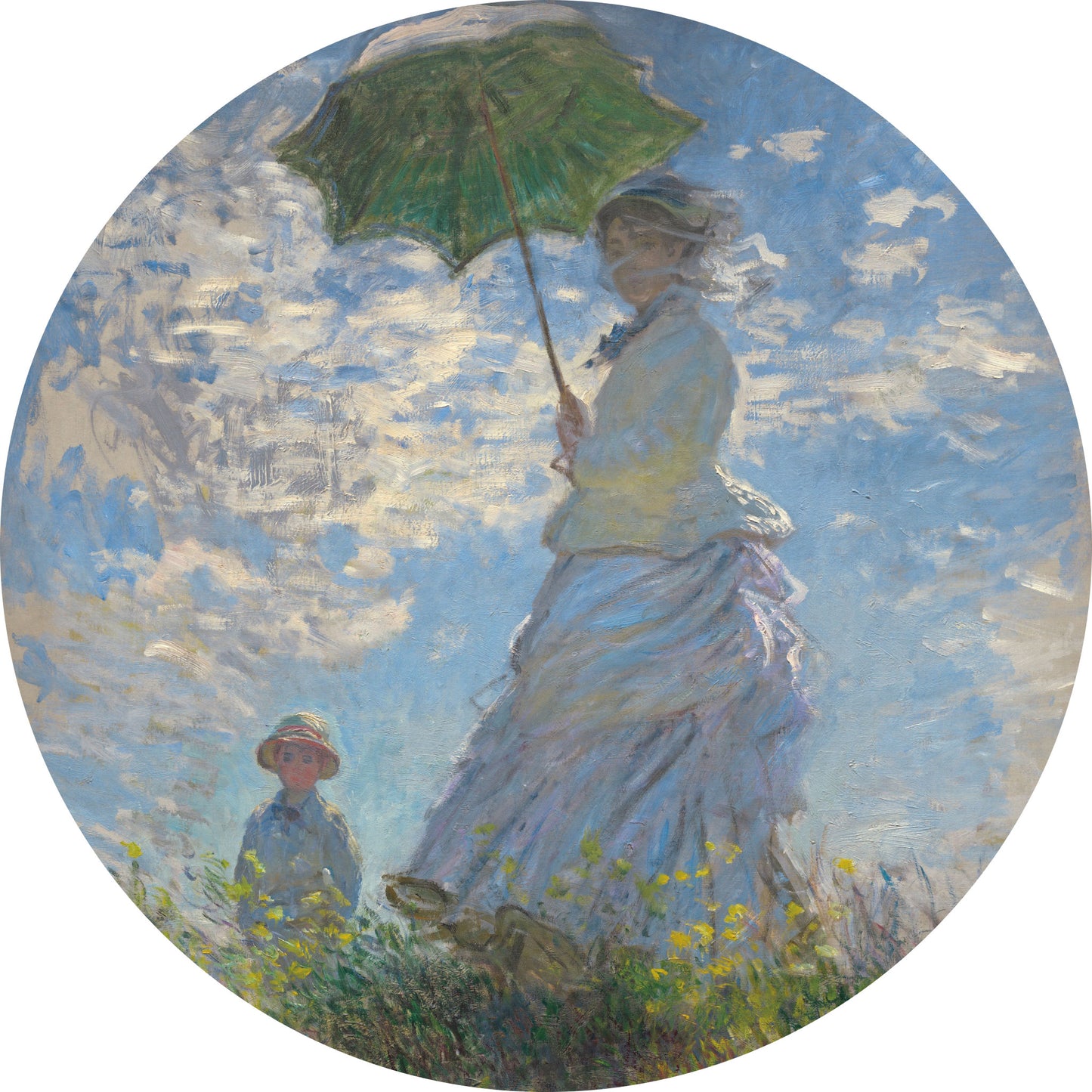 Vrouw met Parasol - Meesterwerken - Muurstatuur