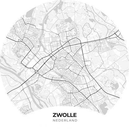 Zwolle - Kaarten - Muurstatuur
