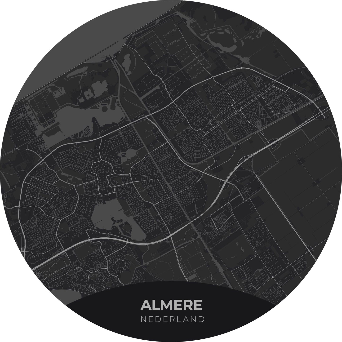 Almere - Kaarten - Muurstatuur
