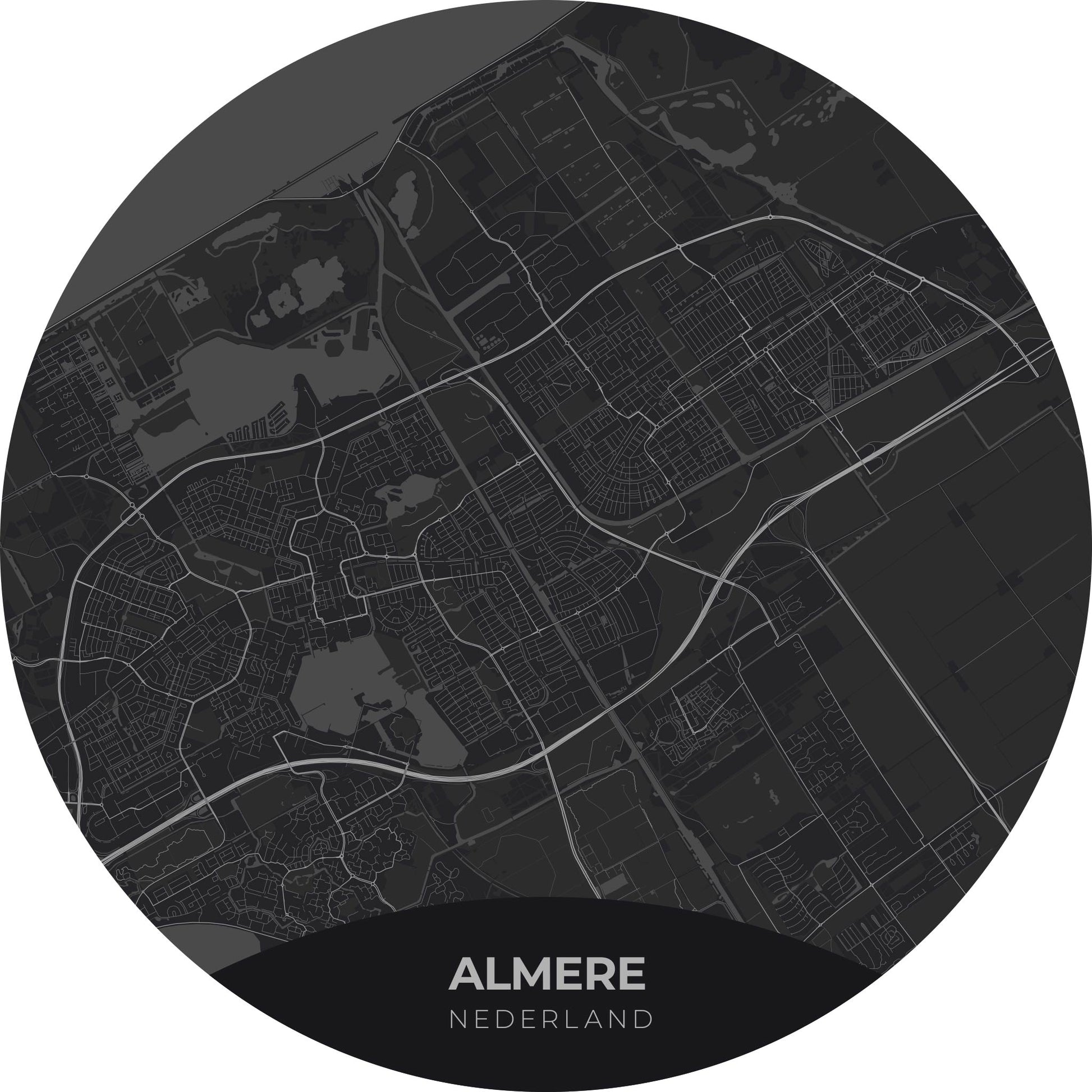Almere - Kaarten - Muurstatuur