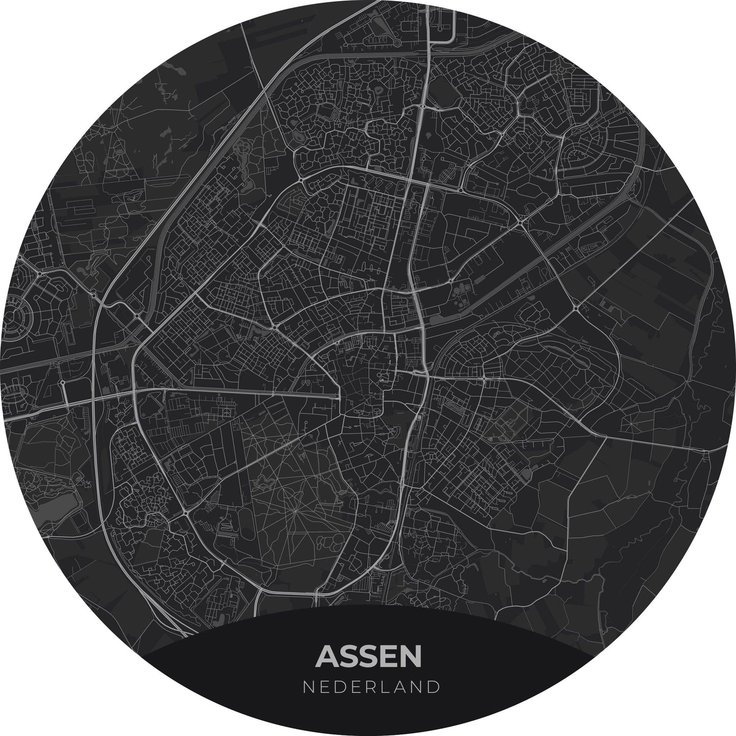 Assen - Kaarten - Muurstatuur