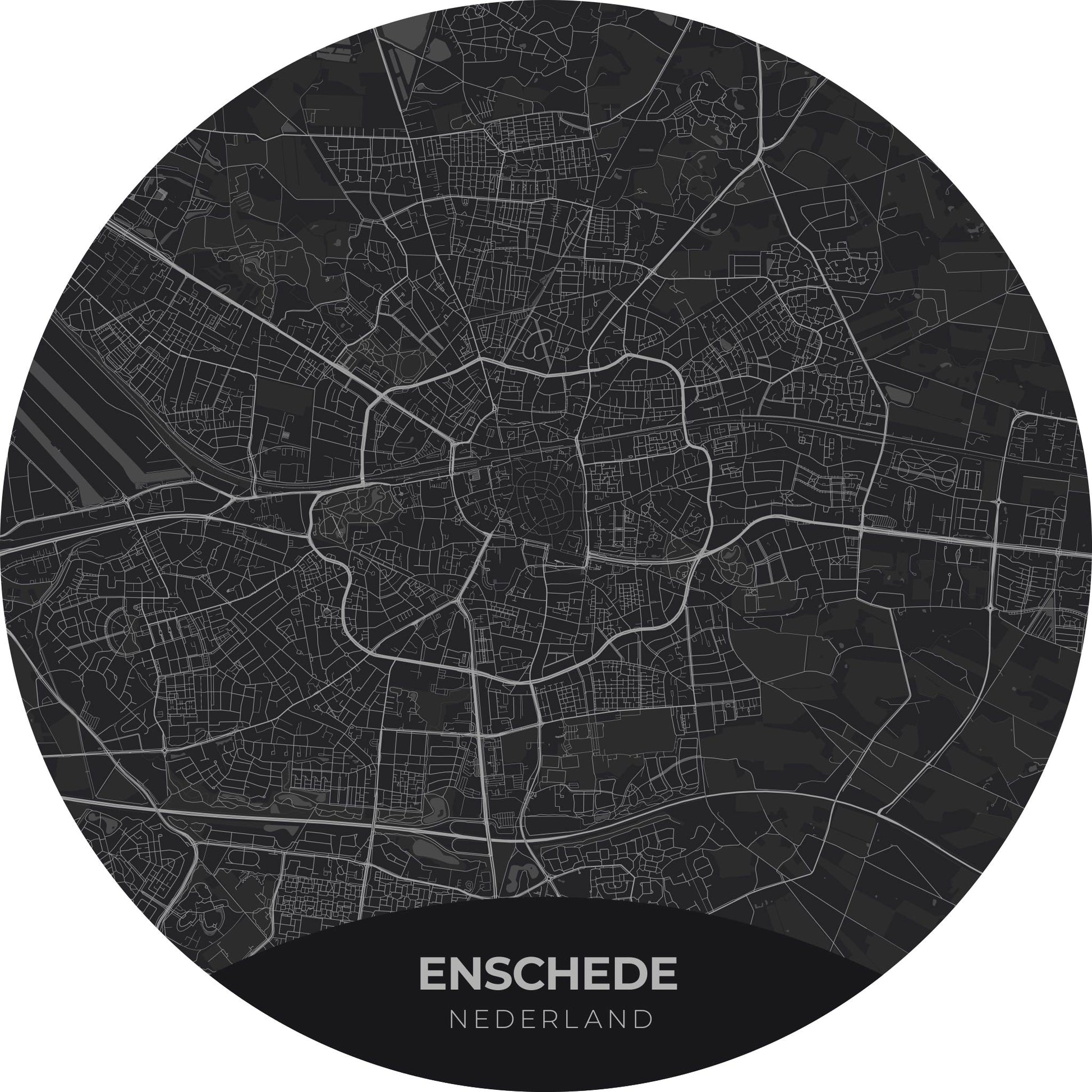 Enschede - Kaarten - Muurstatuur