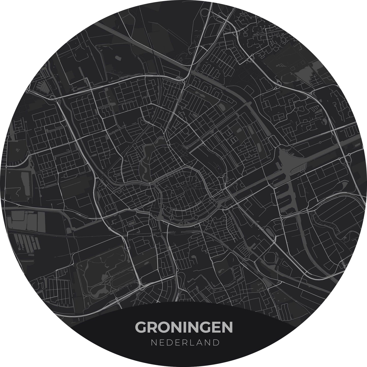 Groningen - Kaarten - Muurstatuur