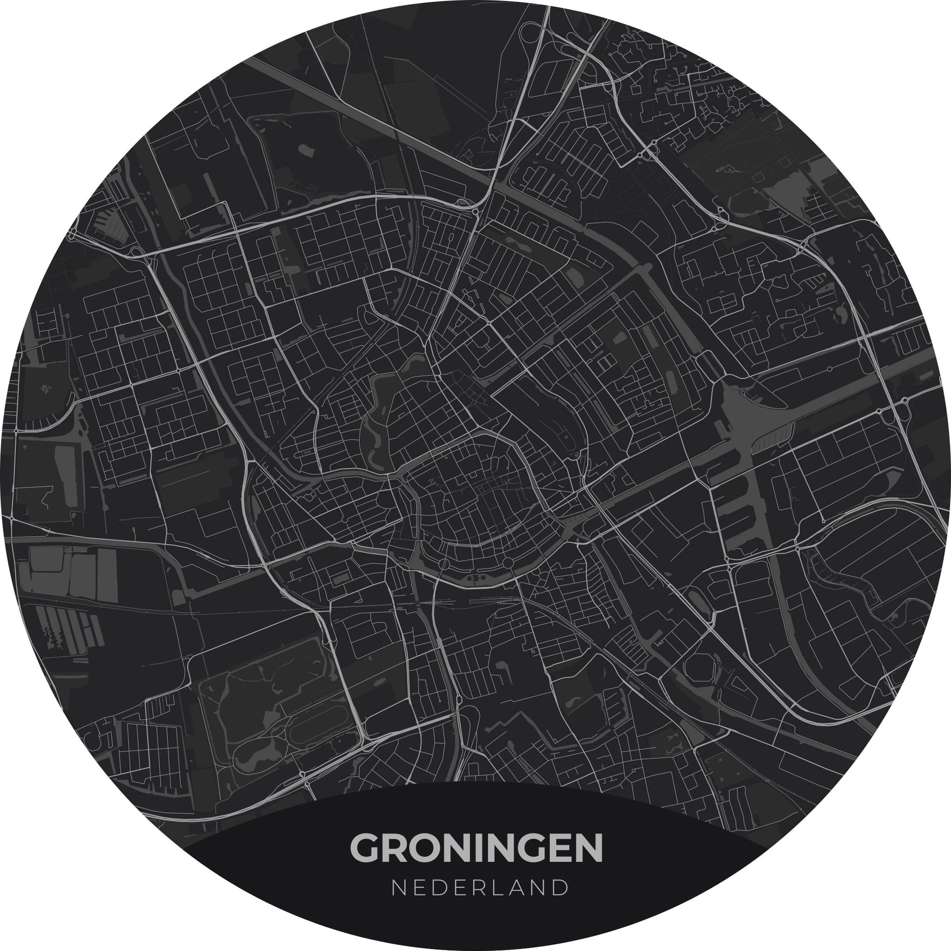Groningen - Kaarten - Muurstatuur