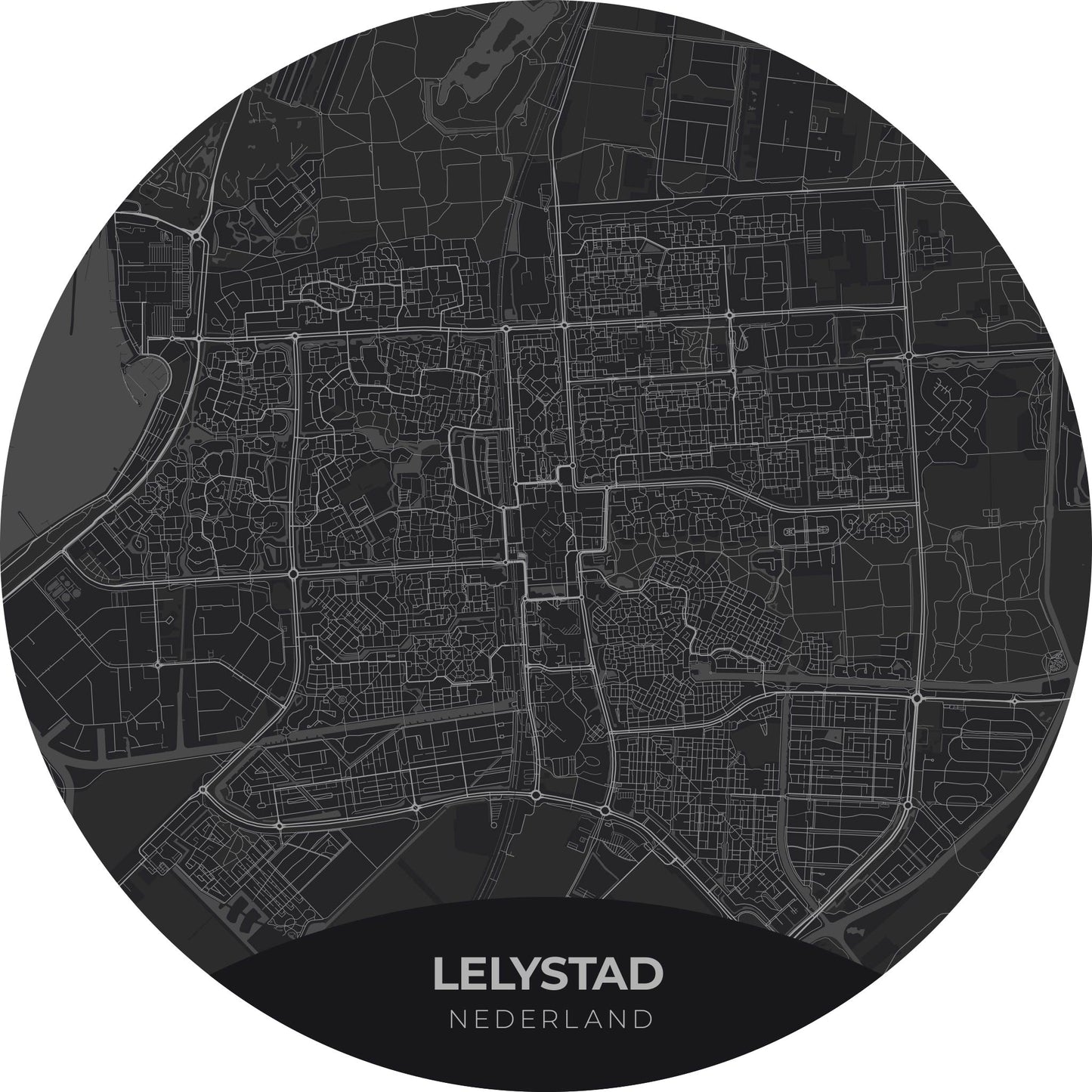 Lelystad - Kaarten - Muurstatuur