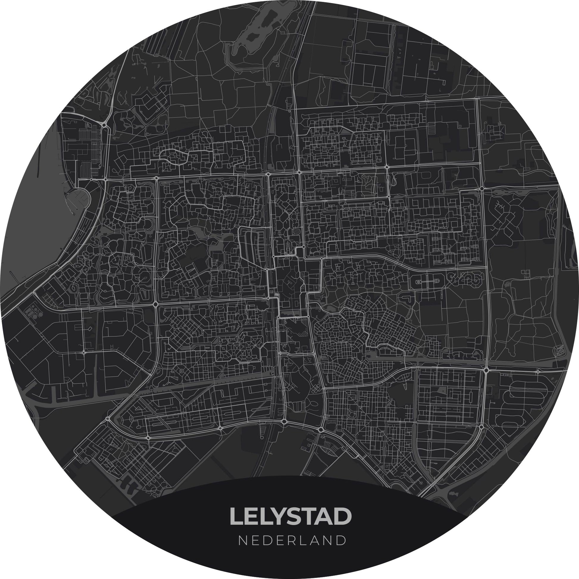 Lelystad - Kaarten - Muurstatuur
