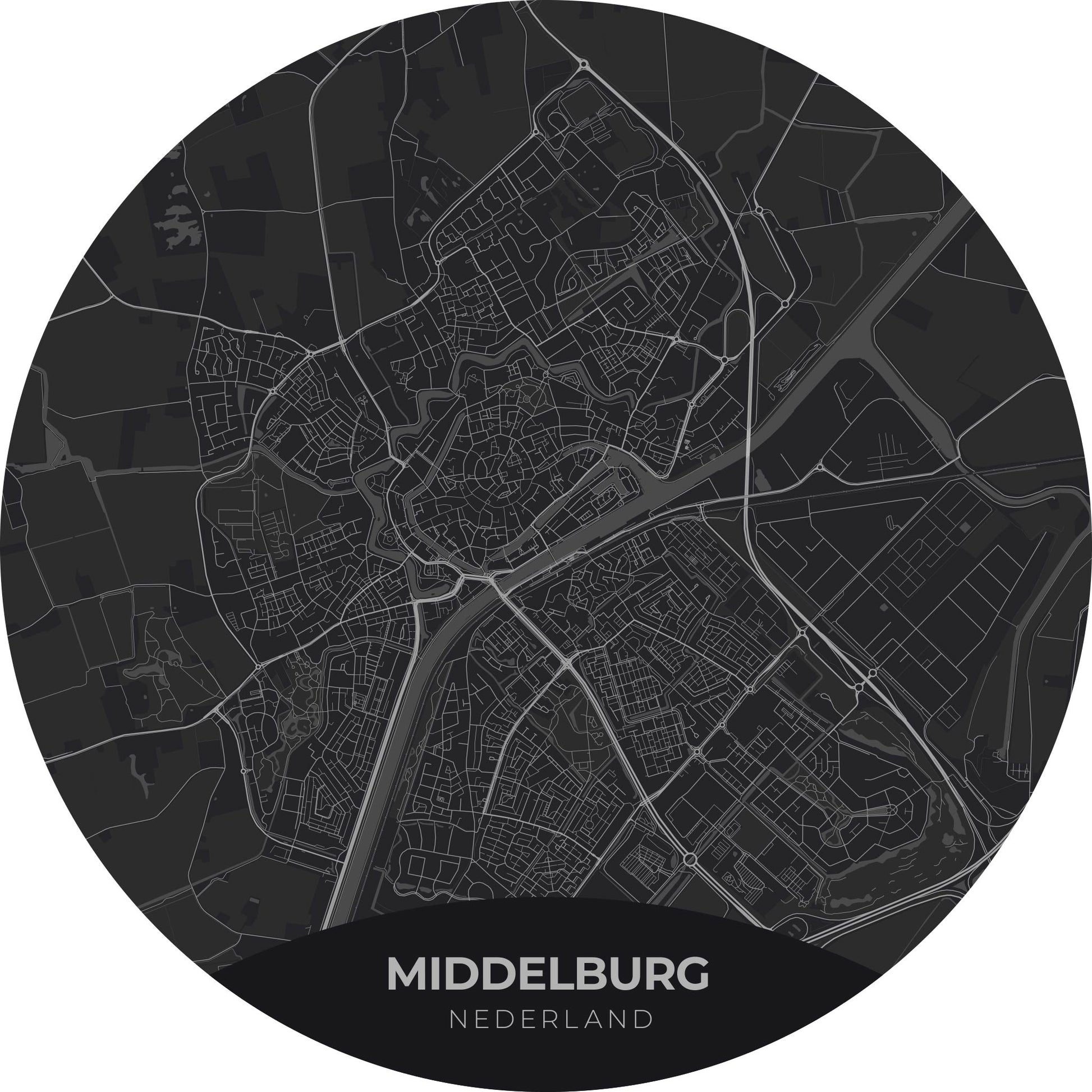Middelburg - Kaarten - Muurstatuur