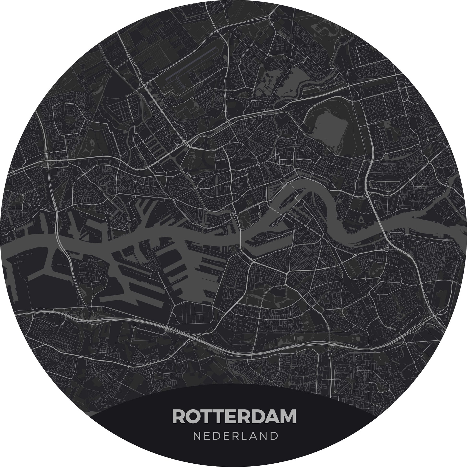 Rotterdam - Kaarten - Muurstatuur