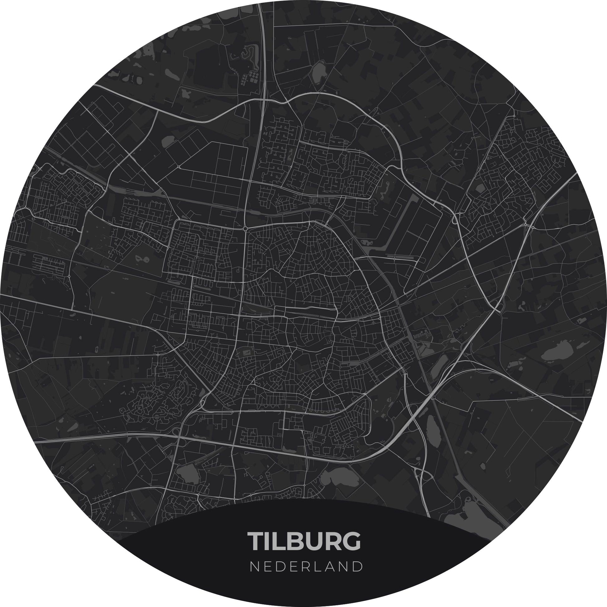 Tilburg - Kaarten - Muurstatuur